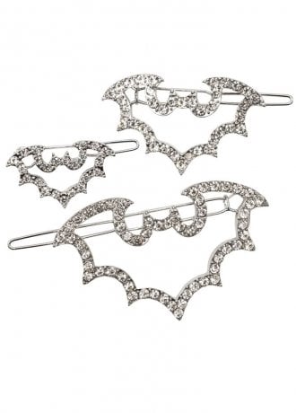 Kreepsville 666 Bat Outline Bling Hair Clips