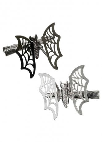 Kreepsville 666 Bat Spring Web Hair Clips
