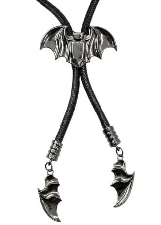 Kreepsville 666 Black Bat Gothic Western Tie