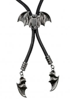Black Bat Gothic Western Tie