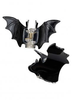 Black Bat Wing Hair Clip Set 