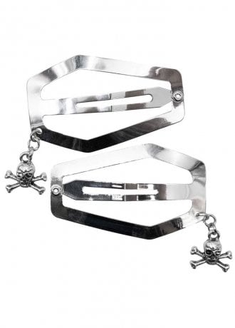 Kreepsville 666 Coffin Snap Clip Silver Skull Charm
