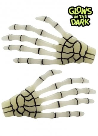 Kreepsville 666 Glow In The Dark Skeleton Bone Hands Hair Clips
