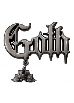 Goth Text Enamel Pin