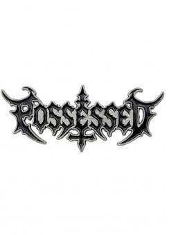 Possessed Black Metal Text Enamel Pin
