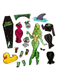 She Creature Dress Up Magnet Set
