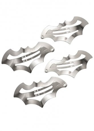 Kreepsville 666 Silver Bat Snap Hair Clips