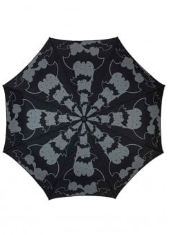 Skull Handle Bat Stripe Anti UV Umbrella