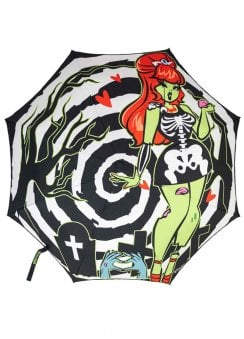 Skull Handle Zombie Girl Anti UV Umbrella
