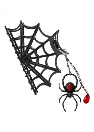 Kreepsville 666 Spider Charm Web Hair Claw Clip