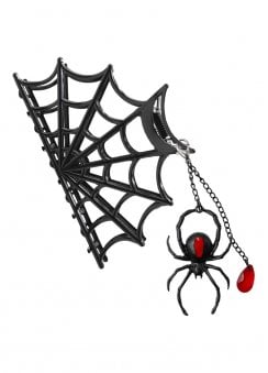 Spider Charm Web Hair Claw Clip