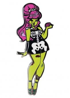 Zombabe Girls Standing Enamel Pin
