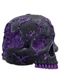 Rose Geode Gothic Skull Figurine