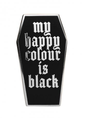 Occult Patches & Pins My Happy Colour Is Black Enamel Pin