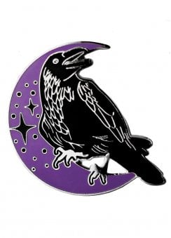 Purple Raven Enamel Pin