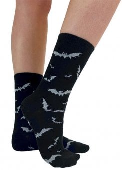 Bats Black Ankle Socks