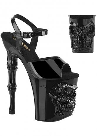 Pleaser Shoes Rapture 809 Skull Platform Heel