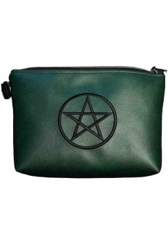 Forest Green Pentacle Cosmetic Bag