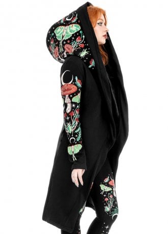 Restyle Autumnal Equinox Embroidered Hooded Cardigan