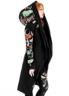 Autumnal Equinox Embroidered Hooded Cardigan