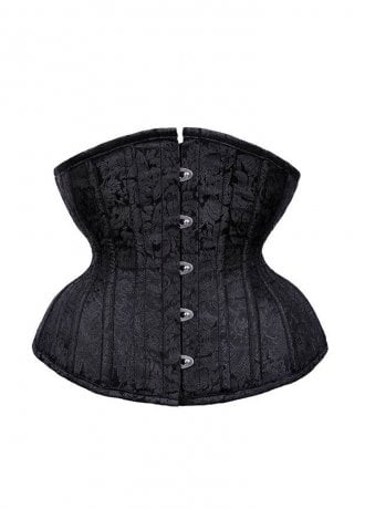 Restyle Black Brocade Underbust Corset