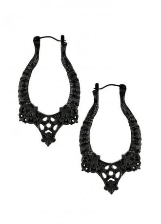 Restyle Black Horns Earrings