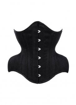 Black Matte Wide Hips Underbust Corset