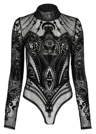 Restyle Cathedral Corset Mesh Bodysuit