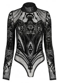 Cathedral Corset Mesh Bodysuit