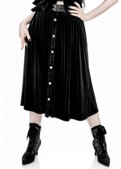 Crypt Velvet Midi Skirt