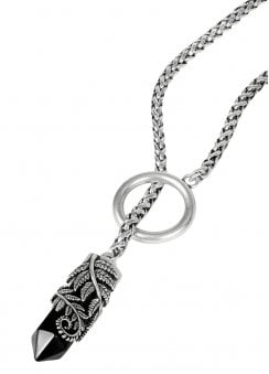 Crystal Fern O-Ring Necklace