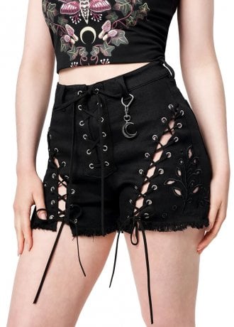 Restyle Dahlia Lace Up Shorts