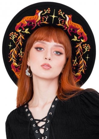 Restyle Embers Embroidered Wide Brim Hat