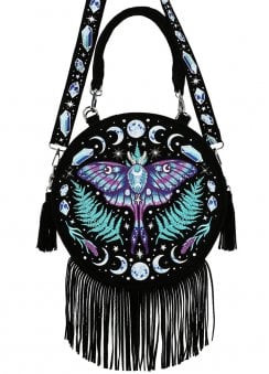 Enchanted Forest Embroidered Round Bag