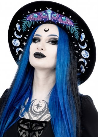 Restyle Enchanted Forest Embroidered Wide Brim Hat