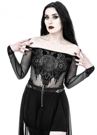Restyle Gothic Chapel Off The Shoulder Bodysuit