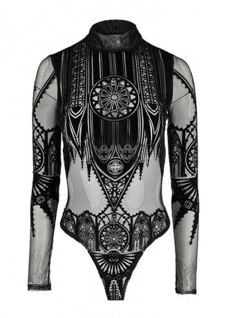Restyle Inverted Cathedral Mesh Bodysuit