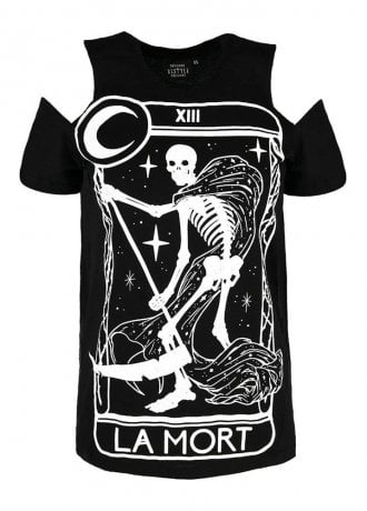 Restyle La Mort Cold Shoulder T-Shirt