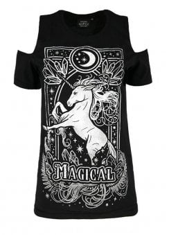 Magical Unicorn Cold Shoulder T-Shirt