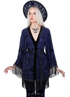 Moon Garden Fringed Kimono