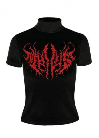 Restyle Nihilist Embroidered Velvet Top