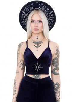 Starlight Embroidered Velvet Cami Top