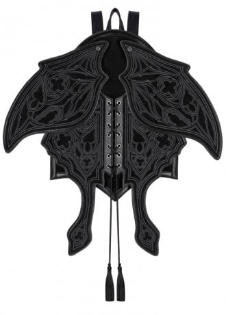 Restyle Suede Obsidian Moth Backpack