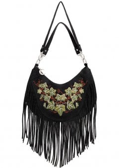 Tangled Vines Embroidered Tassel Bag