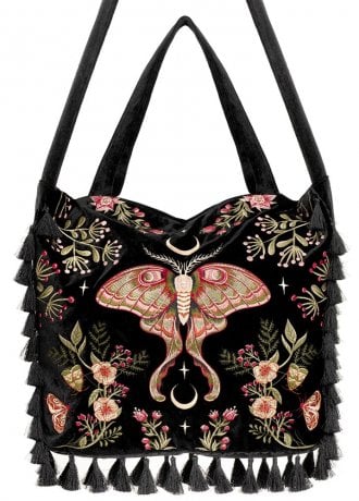 Restyle Wilderwood Embroidered Velvet Bag