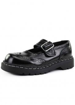 Anarchic Mary Jane Brogue Black Leather