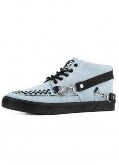 Creeper Bondage Sneaker Mid Top Cool Grey Suede