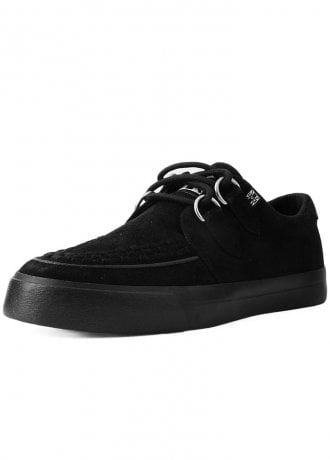 TUK Shoes Creeper Sneaker Black Vegan Suede