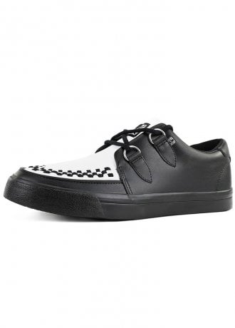 TUK Shoes Creeper Sneaker Black & White Leather