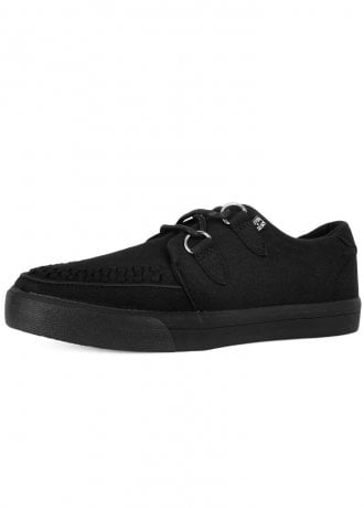 TUK Shoes Creeper Sneaker Essential Interlace Black Canvas